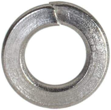 Value Collection - #5, 0.031" Thick Split Lock Washer - 18-8 Stainless Steel, Uncoated, 0.127" Min ID, 0.133" Max ID, 0.236" Max OD - Exact Tool & Supply
