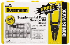 Cooper Bussmann - 32 to 250 VAC/VDC, Fuse Service Kit - 20 Amps, Glass and Ceramic - Exact Tool & Supply