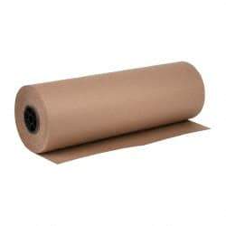 Made in USA - 720' Long x 24" Wide Roll of Recycled Kraft Paper - 8-1/2" OD, 50 Lb Paper Weight, 26 Lb per Roll - Exact Tool & Supply