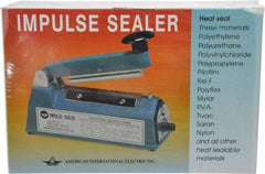 Value Collection - 4" Max Seal, 4 mil Thick, Table Top Thermal Impulse Sealer - 160 Watts - Exact Tool & Supply