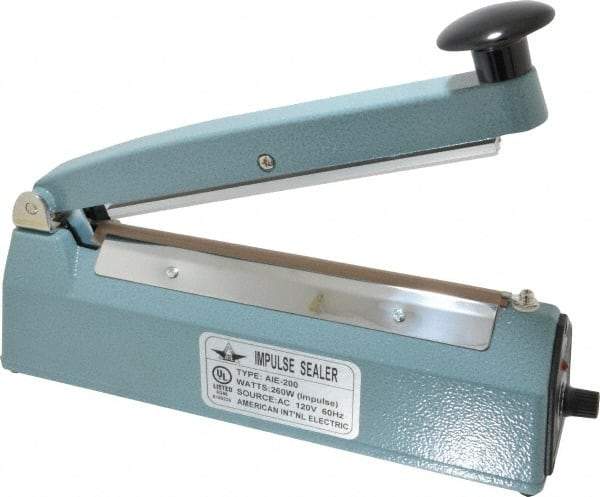 Value Collection - 8" Max Seal, 4 mil Thick, Table Top Thermal Impulse Sealer - 260 Watts - Exact Tool & Supply