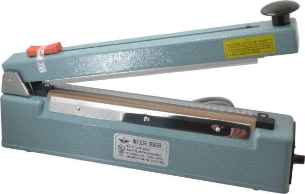 Value Collection - 12" Max Seal, 6 mil Thick, Table Top Thermal Impulse Sealer with Cutter - 380 Watts - Exact Tool & Supply