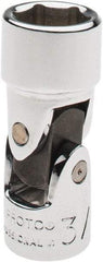 Proto - 3/8", 1/4" Drive, Standard Hand Socket - 6 Points, 1-13/32" OAL, Alloy Steel, Chrome Finish - Exact Tool & Supply