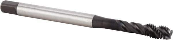 Kennametal - M5x0.80 Metric 3 Flute 6HX Modified Bottoming Spiral Flute Tap - Powdered Metal, TiN/CrC/C Finish, 70mm OAL, Right Hand Flute, Right Hand Thread, Series T631 - Exact Tool & Supply