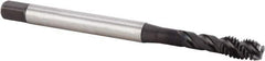 Kennametal - M5x0.80 Metric 3 Flute 6HX Modified Bottoming Spiral Flute Tap - Powdered Metal, TiN/CrC/C Finish, 70mm OAL, Right Hand Flute, Right Hand Thread, Series T631 - Exact Tool & Supply