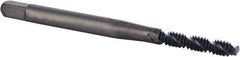 Kennametal - M14x1.50 Metric Fine 4 Flute 6HX Modified Bottoming Spiral Flute Tap - Powdered Metal, TiN/CrC/C Finish, 100mm OAL, Right Hand Flute, Right Hand Thread, Series T630 - Exact Tool & Supply