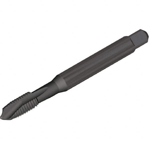 Kennametal - 9/16-18, 3 Flute, Oxide Finish, Vanadium High Speed Steel Spiral Point Tap - Plug Chamfer, Right Hand Thread, 110mm OAL, 25mm Thread Length, 11mm Shank Diam, 2B Class of Fit, Series T820 - Exact Tool & Supply