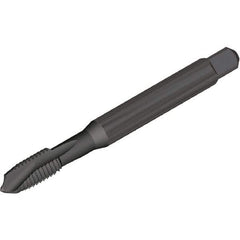 Kennametal - #10-32 UNJF, 2 Flute, Oxide Finish, Vanadium High Speed Steel Spiral Point Tap - Plug Chamfer, Right Hand Thread, 70.2mm OAL, 12.2mm Thread Length, 6mm Shank Diam, 3B Class of Fit, Series T820 - Exact Tool & Supply