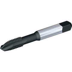 Kennametal - M6x1.00, 3 Flute, TiN/CrC/C Finish, Vanadium High Speed Steel Spiral Point Tap - Plug Chamfer, Right Hand Thread, 2-1/2" OAL, 16mm Thread Length, 6.48mm Shank Diam, 6H Class of Fit, Series GOtap - Exact Tool & Supply