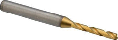 Kennametal - 3.3mm 140° Solid Carbide Jobber Drill - Multilayer TiAlN Finish, Right Hand Cut, Spiral Flute, Straight Shank, 66mm OAL, Standard Point - Exact Tool & Supply