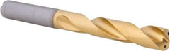 Kennametal - 12mm 140° Solid Carbide Jobber Drill - Multilayer TiAlN Finish, Right Hand Cut, Spiral Flute, Straight Shank, 118mm OAL, Standard Point - Exact Tool & Supply