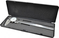 Value Collection - 0" to 8" Range, 0.001" Graduation, 0.1" per Revolution, Dial Caliper - White Face - Exact Tool & Supply