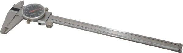 Value Collection - 0" to 8" Range, 0.001" Graduation, 0.1" per Revolution, Dial Caliper - Black Face - Exact Tool & Supply