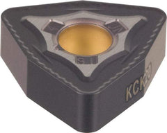 Kennametal - WNMG332 UN Grade KCK15 Carbide Turning Insert - TiCN/Al2O3 Finish, 80° Trigon, 3/8" Inscr Circle, 3/16" Thick, 1/32" Corner Radius - Exact Tool & Supply