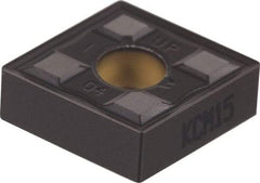 Kennametal - CNMG542 UP Grade KCM15 Carbide Turning Insert - TiCN/Al2O3 Finish, 80° Diamond, 5/8" Inscr Circle, 1/4" Thick, 1/32" Corner Radius - Exact Tool & Supply