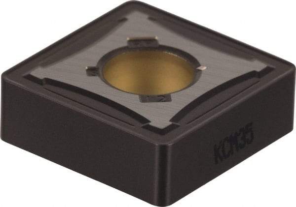 Kennametal - SNMG432 RP Grade KCP25 Carbide Turning Insert - TiCN/Al2O3 Finish, 90° Square, 1/2" Inscr Circle, 3/16" Thick, 1/32" Corner Radius - Exact Tool & Supply