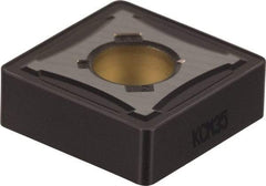 Kennametal - SNMG432 RP Grade KCP25 Carbide Turning Insert - TiCN/Al2O3 Finish, 90° Square, 1/2" Inscr Circle, 3/16" Thick, 1/32" Corner Radius - Exact Tool & Supply