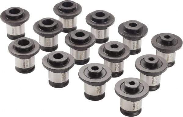 Parlec - 5/16 to 7/8 Inch Tap, Tapping Adapter Set - 1.22 Inch Ouside Shank Diameter, 5/16, 3/8, 7/16, 1/2, 9/16, 5/8, 11/16, 3/4, 13/16, 7/8 Inch Tap, 2 Adapters, Quick Change, Through Coolant - Exact Tool & Supply