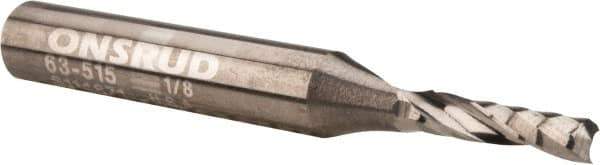 Onsrud - 1/8" Cutting Diam x 1/2" Length of Cut, 1 Flute, Upcut Spiral Router Bit - Uncoated, Right Hand Cut, Solid Carbide, 2" OAL x 1/4" Shank Diam, Single Edge - Exact Tool & Supply