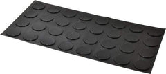 Made in USA - 1.23" Wide x 0.1" High, Self Adhesive Polyurethane Bumpers - Cylindrical - Exact Tool & Supply