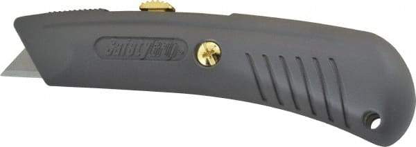PHC - Retractable Utility Knife - 2-1/4" Blade, Gray Zinc Handle, 1 Blade Included - Exact Tool & Supply