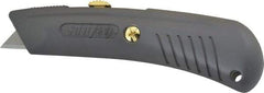 PHC - Retractable Utility Knife - 2-1/4" Blade, Gray Zinc Handle, 1 Blade Included - Exact Tool & Supply
