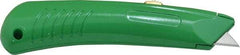 PHC - Retractable Utility Knife - 2-1/4" Blade, Green Zinc Handle, 1 Blade Included - Exact Tool & Supply