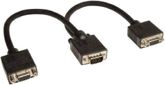 Tripp-Lite - 1' Long, HD15/HD15 Computer Cable - Black, Male, Female x Female - Exact Tool & Supply
