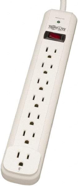 Tripp-Lite - 7 Outlets, 120 VAC15 Amps, 25' Cord, Power Outlet Strip - Floor, Keyhole Mount, 5-15 NEMA Configuration, 11.69" Strip - Exact Tool & Supply