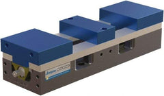Jergens - 6" Jaw Width, 19-1/2" Max Jaw Opening, Manual Self Centering Vise - 10,100 Max Operating psi, 3-3/4" Stroke Length, 21" OAL x 8" OAW x 4" OAH - Exact Tool & Supply