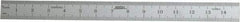 SPI - 150mm Long, 0.5, 1mm Graduation, Flexible Steel Rule - Metric Graduation Style, 1/2" Wide, Silver, Satin Chrome Finish - Exact Tool & Supply