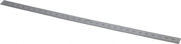 SPI - 300mm Long, 0.5, 1mm Graduation, Flexible Steel Rule - Metric Graduation Style, 1/2" Wide, Silver, Satin Chrome Finish - Exact Tool & Supply