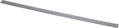 SPI - 300mm Long, 0.5, 1mm Graduation, Flexible Steel Rule - Metric Graduation Style, 1/2" Wide, Silver, Satin Chrome Finish - Exact Tool & Supply