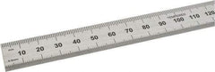 SPI - 450mm Long, 0.5, 1mm Graduation, Flexible Steel Rule - Metric Graduation Style, 3/4" Wide, Silver, Satin Chrome Finish - Exact Tool & Supply