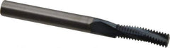 Accupro - 5/16-24 UNF, 0.235" Cutting Diam, 3 Flute, Solid Carbide Helical Flute Thread Mill - Internal Thread, 3/4" LOC, 2-1/2" OAL, 1/4" Shank Diam - Exact Tool & Supply
