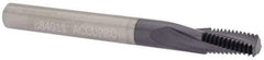 Accupro - NPT, 0.245" Cutting Diam, 3 Flute, Solid Carbide Helical Flute Thread Mill - Internal Thread, 7/16" LOC, 2-1/2" OAL, 1/4" Shank Diam - Exact Tool & Supply