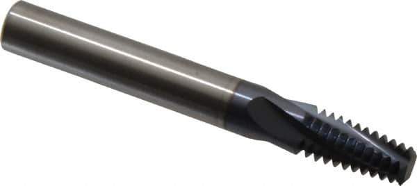 Accupro - NPTF, 0.305" Cutting Diam, 4 Flute, Solid Carbide Helical Flute Thread Mill - Internal Thread, 5/8" LOC, 2-1/2" OAL, 5/16" Shank Diam - Exact Tool & Supply