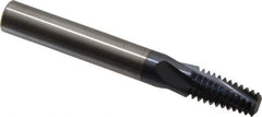 Accupro - NPTF, 0.305" Cutting Diam, 4 Flute, Solid Carbide Helical Flute Thread Mill - Internal Thread, 5/8" LOC, 2-1/2" OAL, 5/16" Shank Diam - Exact Tool & Supply