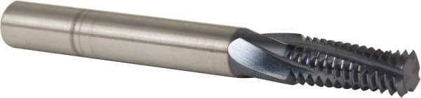 Accupro - M10x1.50 Metric Coarse, 0.3" Cutting Diam, 4 Flute, Solid Carbide Helical Flute Thread Mill - Internal Thread, 3/4" LOC, 75mm OAL, 5/16" Shank Diam - Exact Tool & Supply