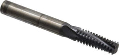 Accupro - M20x2.50 Metric Coarse, 0.4701" Cutting Diam, 4 Flute, Solid Carbide Helical Flute Thread Mill - Internal Thread, 32mm LOC, 100mm OAL, 12mm Shank Diam - Exact Tool & Supply