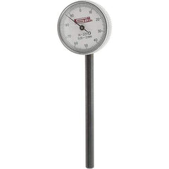 SPI - 2mm Range, 0-100 Dial Reading, 0.001" Graduation Dial Drop Indicator - 1.55" Dial, 2mm Range per Revolution, Includes NPL Traceability Certification - Exact Tool & Supply