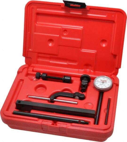 SPI - 0.001" Graduation, 0-50-0 Dial Reading, Indicator & Base Kit - 0.001 Inch Graduation, Includes Certificate of Calibration Traceable to NPL - Exact Tool & Supply
