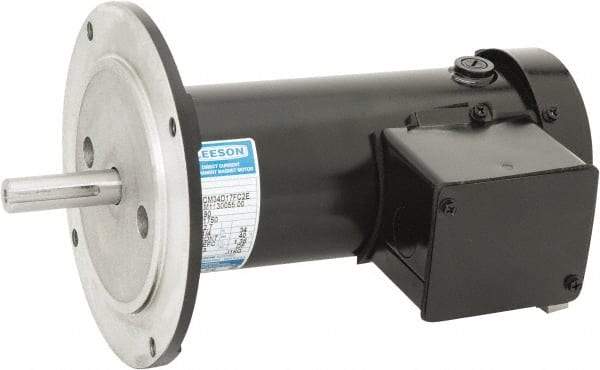 Leeson - 1/4 Max hp, 1,750 Max RPM, Permanent Magnet DC Motors Electric AC DC Motor - 115 V Input, 34G56C Frame, C-Face Mount, TEFC Enclosure - Exact Tool & Supply