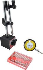 Value Collection - 0.001" Graduation, Indicator & Base Kit - 0.001 Inch Graduation, Includes Indicator, Magnetic Base, Point Set - Exact Tool & Supply