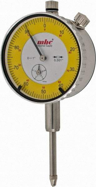 Value Collection - 1" Range, 0-100 Dial Reading, 0.001" Graduation Dial Drop Indicator - 2-9/32" Dial, Revolution Counter - Exact Tool & Supply