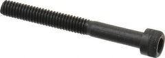 Made in USA - #6-40 UNF Hex Socket Drive, Socket Cap Screw - Alloy Steel, Black Oxide Finish, Partially Threaded, 1-1/4" Length Under Head - Exact Tool & Supply