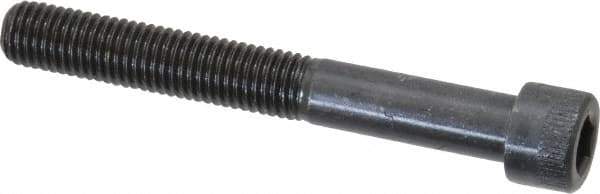 Made in USA - 1/4-28 UNF Hex Socket Drive, Socket Cap Screw - Alloy Steel, Black Oxide Finish, Partially Threaded, 2" Length Under Head - Exact Tool & Supply