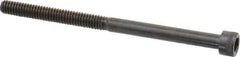 Made in USA - #8-32 UNC Hex Socket Drive, Socket Cap Screw - Alloy Steel, Black Oxide Finish, Partially Threaded, 2-1/2" Length Under Head - Exact Tool & Supply