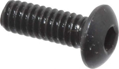 Holo-Krome - #5-40 UNC Hex Socket Drive, Button Screw - Alloy Steel, Black Oxide Finish, Fully Threaded, 3/8" Length Under Head - Exact Tool & Supply