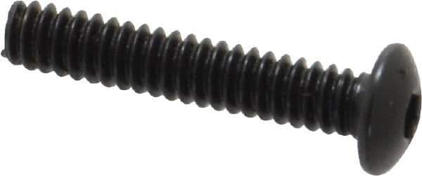 Holo-Krome - #6-32 UNC Hex Socket Drive, Button Screw - Alloy Steel, Black Oxide Finish, Fully Threaded, 3/4" Length Under Head - Exact Tool & Supply